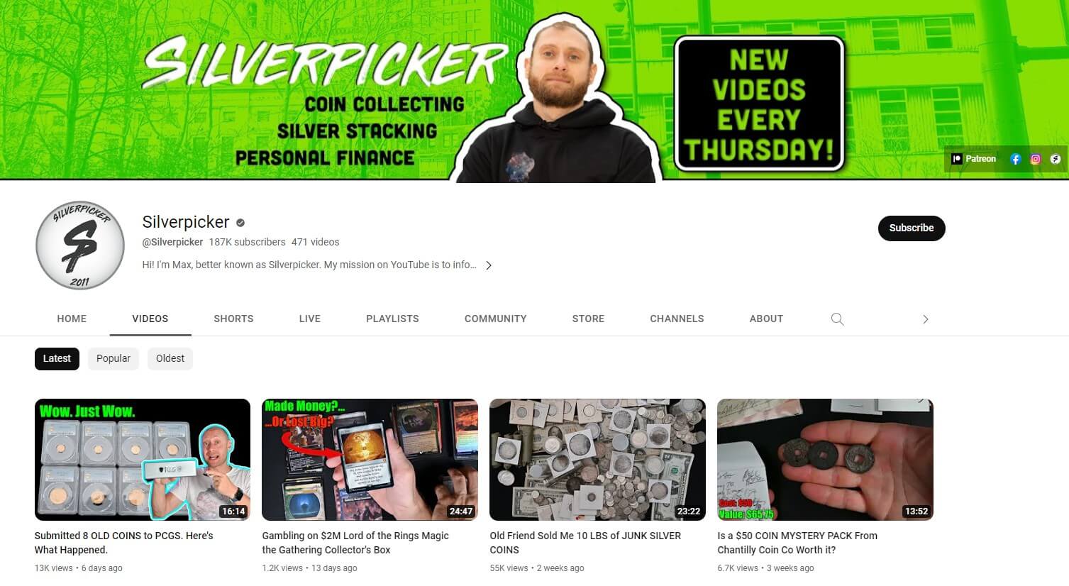silverpicker youtube channel